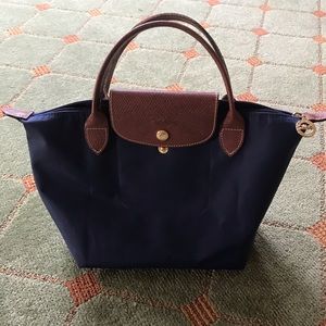 Navy Blue Mini Le Pliage Longchamp Purse